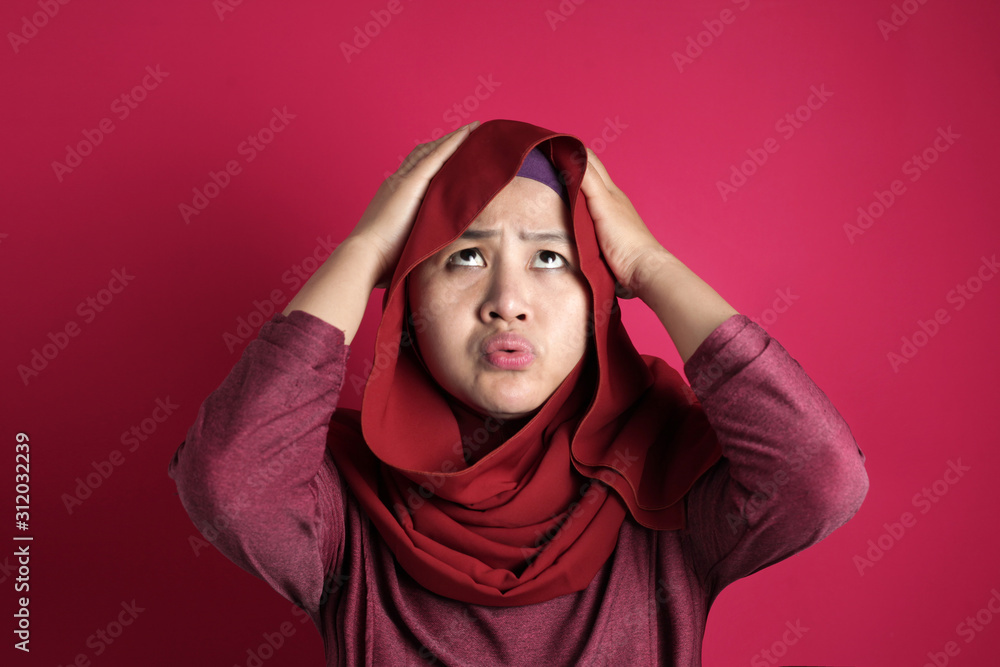 Stressed Muslim Lady Having Headache Stressed Muslim Lady Having Headache
