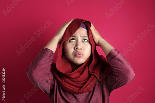 Stressed Muslim Lady Having Headache © airdone