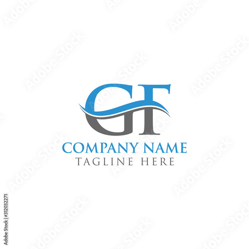 GF letter Type Logo Design vector Template. Abstract Letter GF logo Design