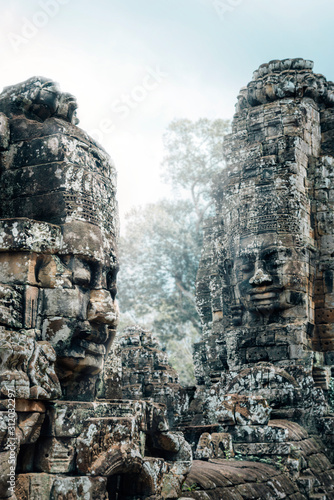  Buddha head in Bayon temple of Cambodia