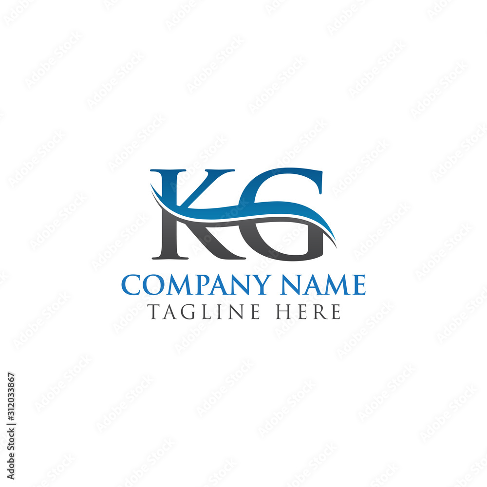 Initial KG letter Logo Design vector Template. Abstract Letter KG logo Design Initial KG letter Logo Design vector Template. Abstract Letter KG logo Design