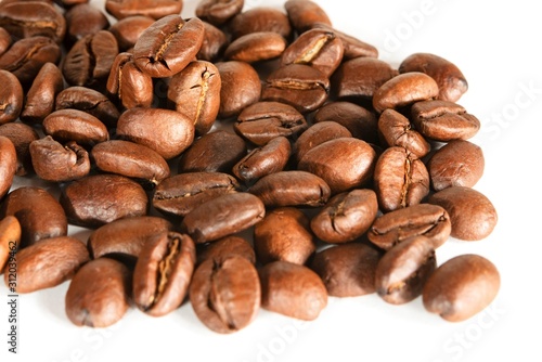 heap of roasted coffee beans