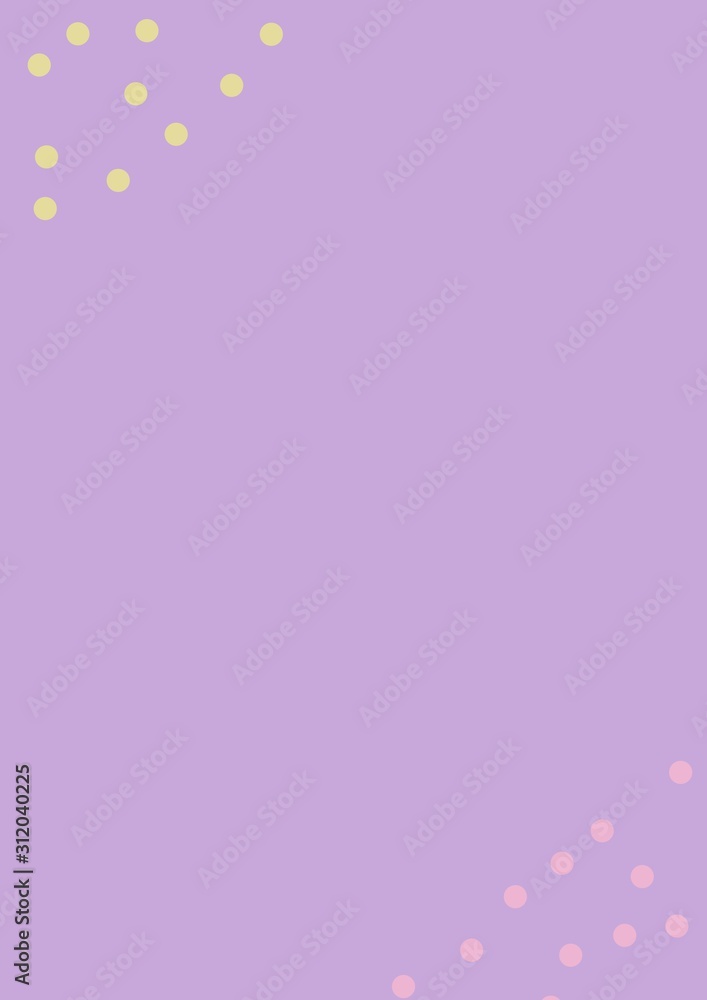 Pastel Purple and Yellow Hand Drawn Seamless Pattern with dot. Great for wedding cards, postcards, bridal invitations, brochures, posters, gift wrapping, wall art, wallpapers, etc. Image Illustration.