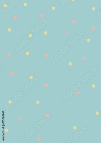 Watercolor dots in pink and blue color. Watercolor pink and blue polka dot background. Texture with colorful polka dots for scrapbooks, wedding, party or baby shower invitations.