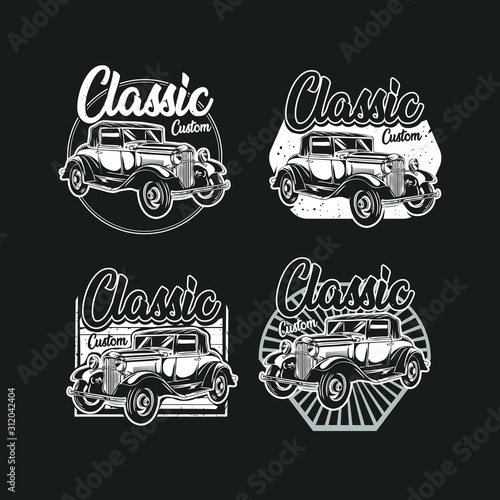 Set of classic car vector