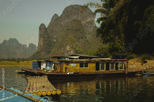 old boat on the river