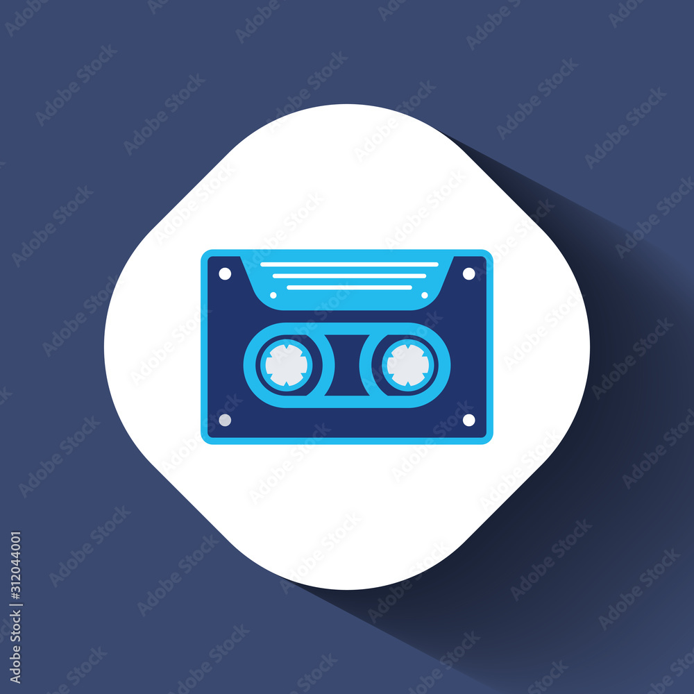 Audio Cassette flat Vector illustration Audio Cassette flat Vector illustration