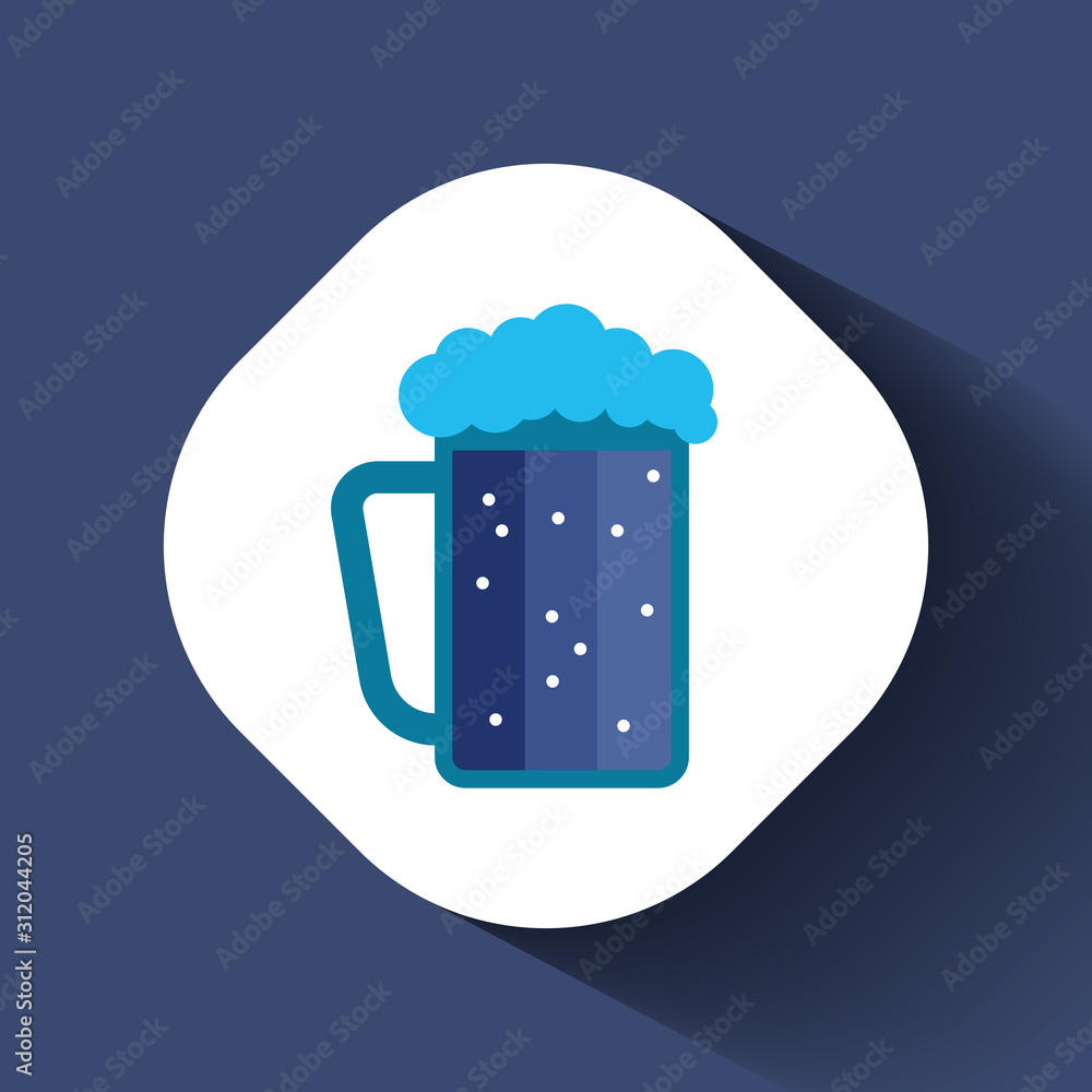Beer glass icon. Drink beverage and alcohol theme. Beer glass icon. Drink beverage and alcohol theme.