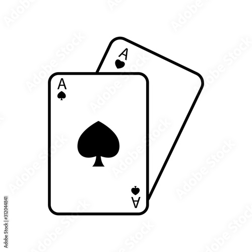 Spades ace icon vector design template