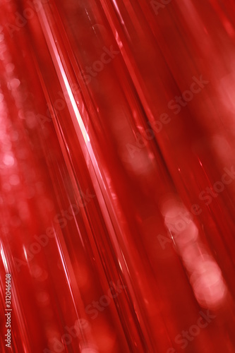 red ribbons curtain closeup for background