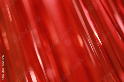 red ribbons curtain closeup for background