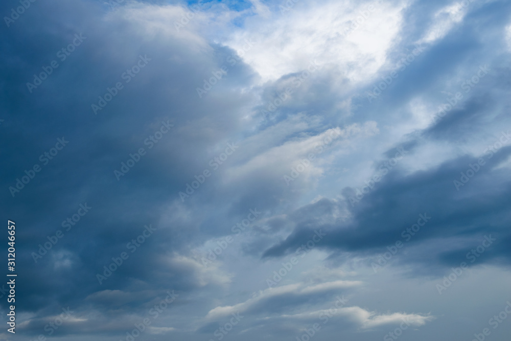 landscape of clouds on the blue sky in daytime