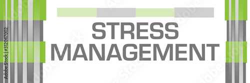 Stress Management Green Grey Bars Both Sides  © ileezhun