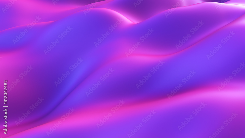 Obraz premium Abstract motion background. Blue purple modern fluid noise background. Deformed surface with smooth reflections and shadows. 3d illustration