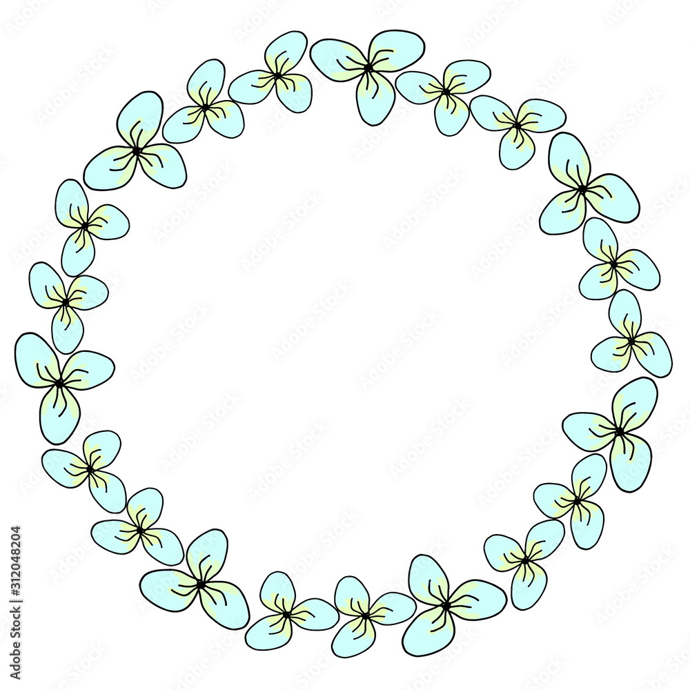 Flower spring wreath frame