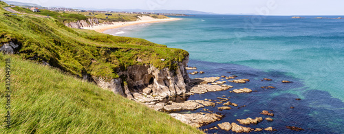 White Rocks Beach and Royal Portrush Golf Club Panorama North Coast Northern Ireland