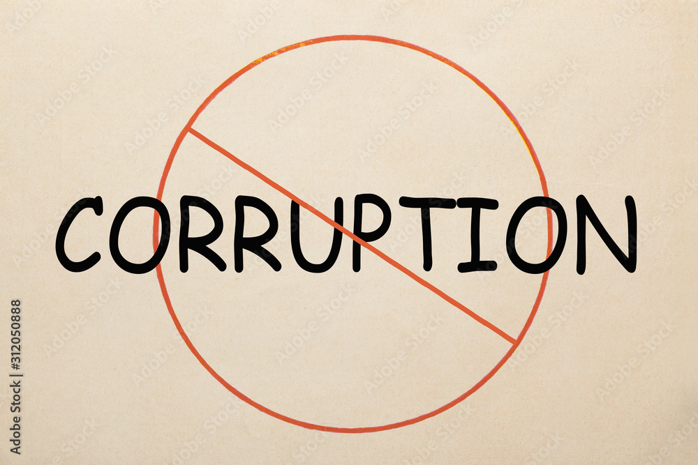 Stop Corruption Concept Stop Corruption Concept