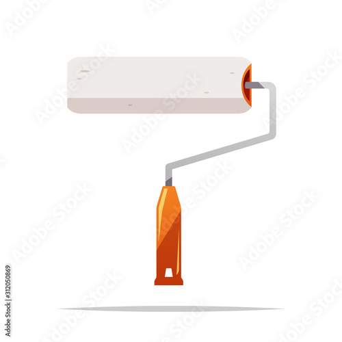 Paint roller vector isolated illustration