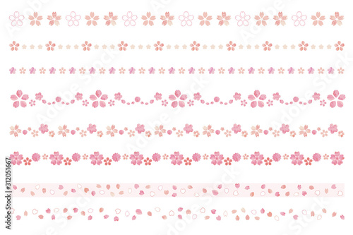 桜の花が舞う ピンクライン