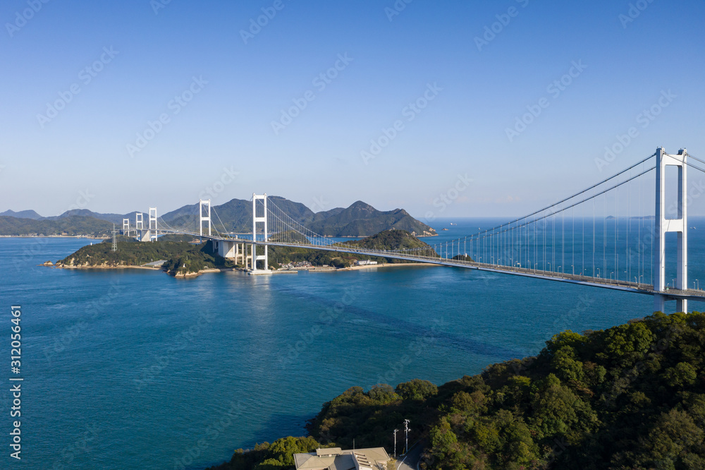 Naklejka premium 来島海峡(しまなみ海道) 空撮
