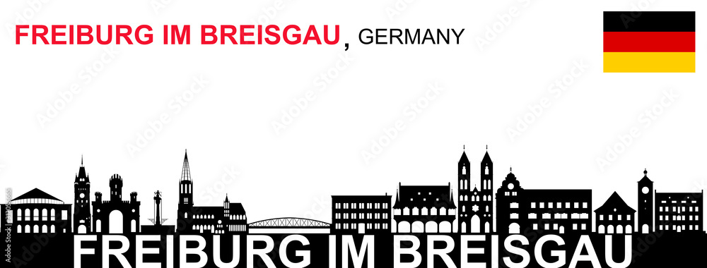 Freiburg im Breisgau Silhouette Freiburg im Breisgau Silhouette
