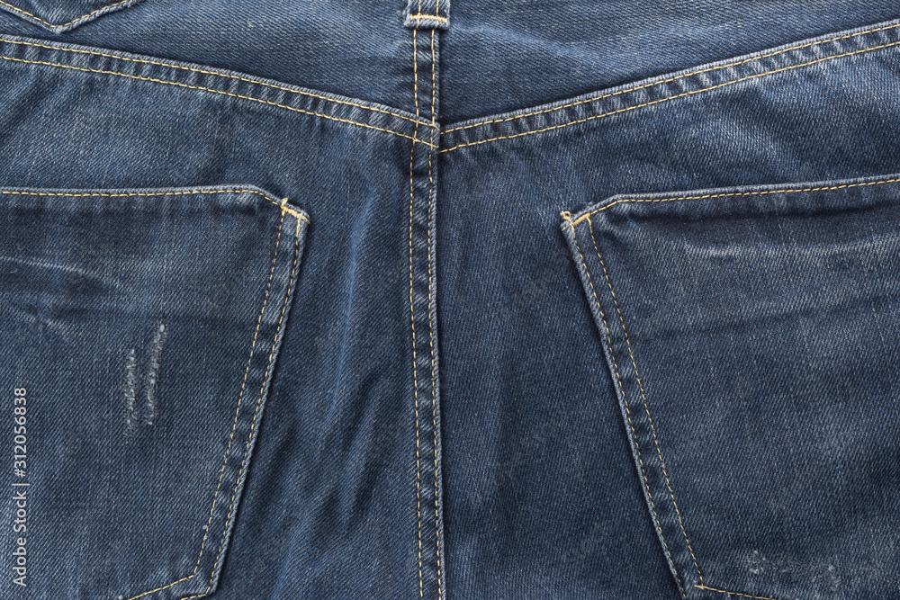 back side pocket of jeans pants,denim texture. back side pocket of jeans pants,denim texture.