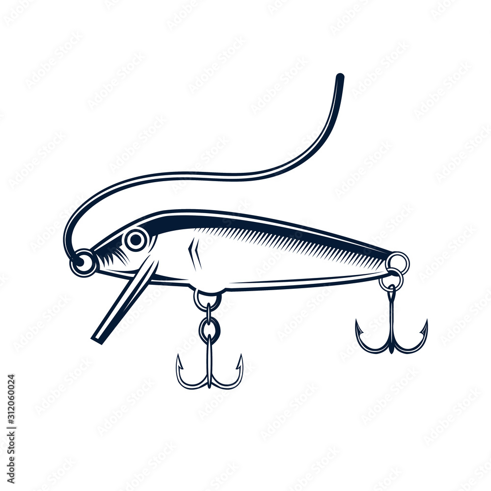 fishing lure isolated on white background vector illustration design