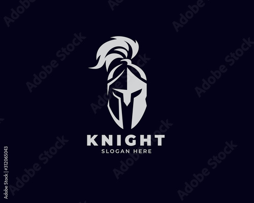  warrior sparta logo vector template. strong knight symbol