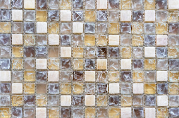 Keuken achterwand Mozaïek Keramische mozaïek in bruin en grijs  © Valemaxxx