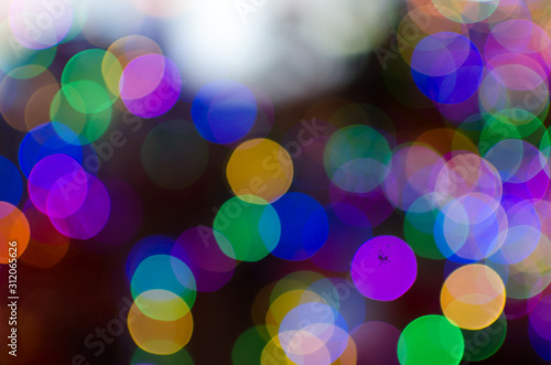 Abstract Bokeh background of defocused glittering lights. Christmas  Party  New Year background pattern concept. banner