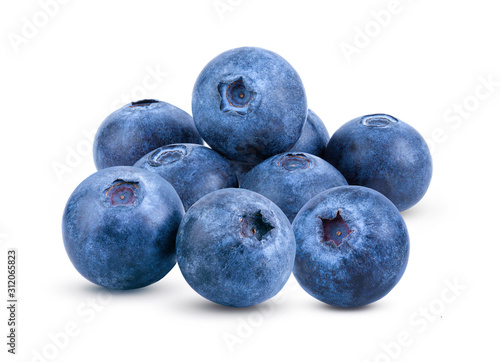 Fresh blueberry  isolated on white background