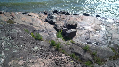 Seaside at Humallahti Helsinki Finland captured camera on gimbal
