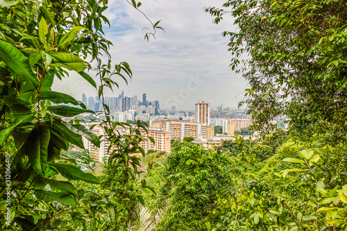 Photography View on Singapore skyline from Mount Faber Park during daytime