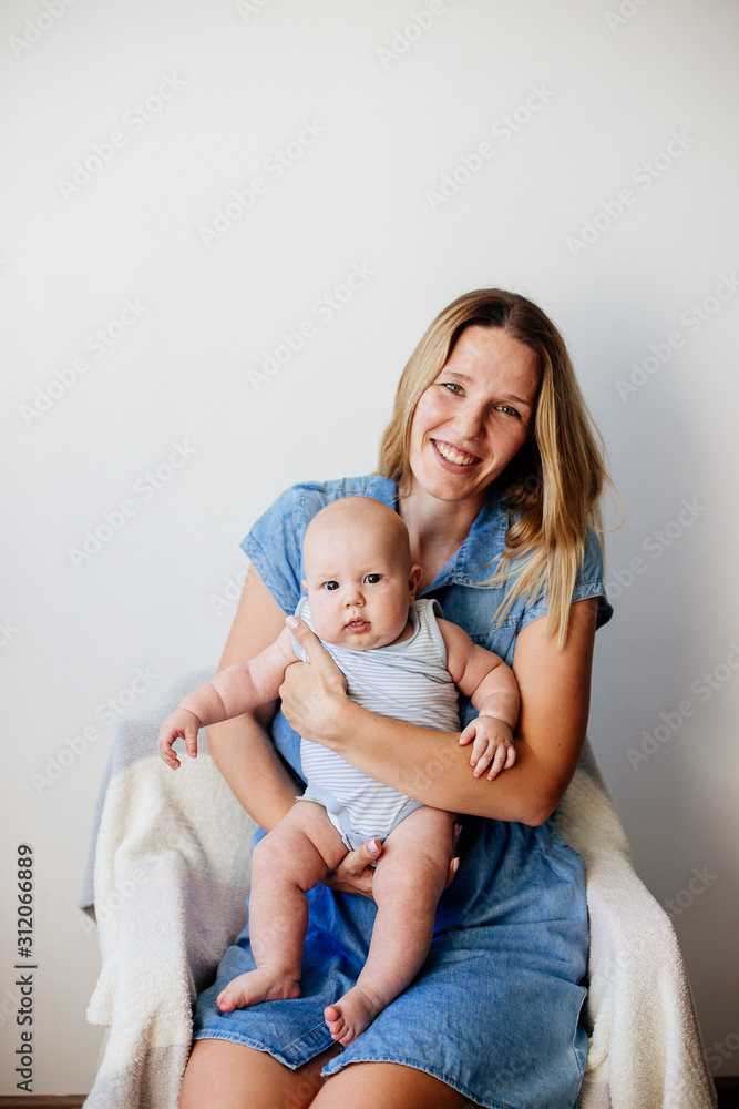 A little baby and his mom. A little baby and his mom.