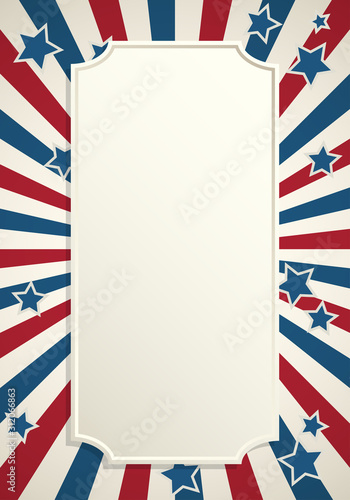 American patriotic background frame
