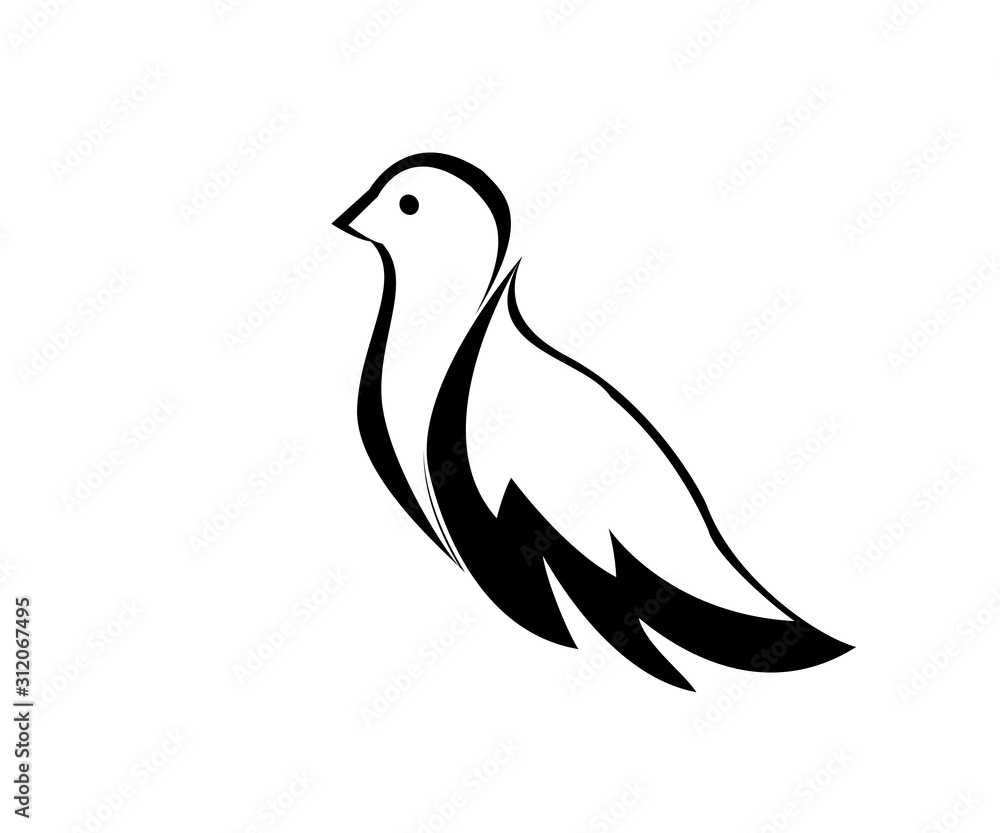 bird logo design vector icon