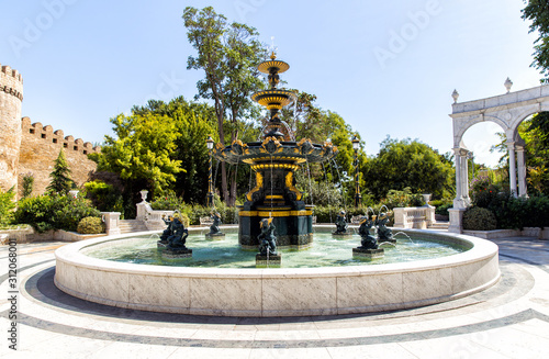 Fountain in the park named after the poet Aliaga Vahid. Baku, Azerbaijan  photo