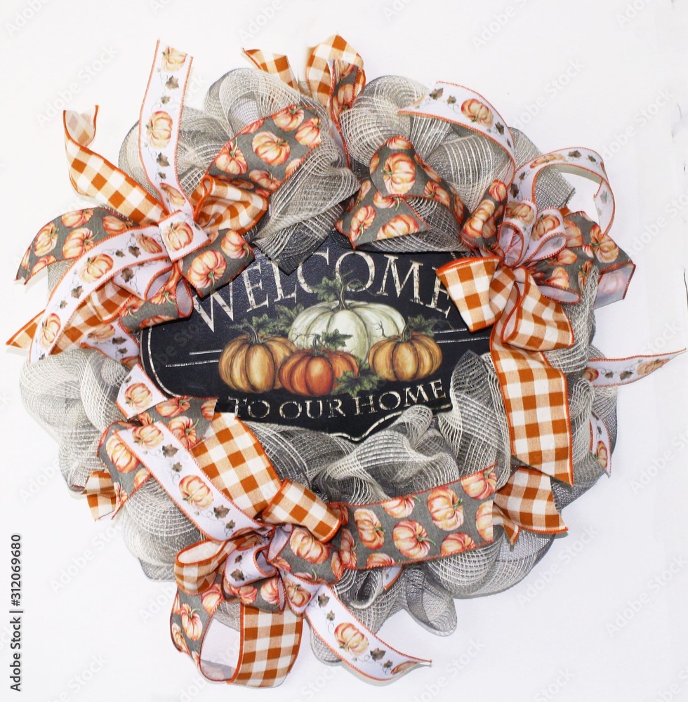 Fototapeta premium Welcome to our home wreath