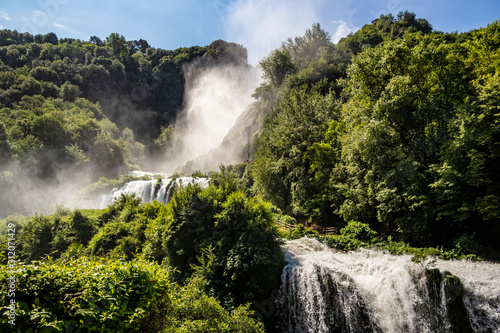 View of the Marmore Falls  Terni - Italy