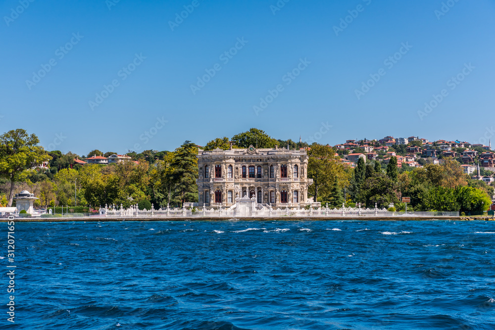 The Beylerbeyi Palace, located in the Beylerbeyi neighbourhood of Uskudar district in Istanbul, Turkey at the Asian side of the Bosphorus. An Imperial Ottoman summer residence built in the 1860s