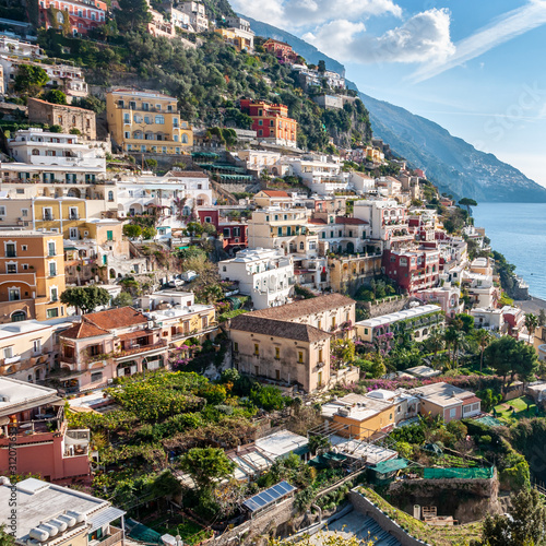 Positano, a splendid village and seaside resort on the famous Amalfi Coast, behind the Gulf of Naples and close to Amalfi, Sorrento and Pompeii.