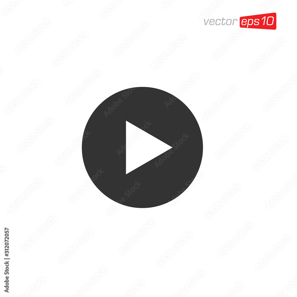 Play Media Icon Design Vector Play Media Icon Design Vector