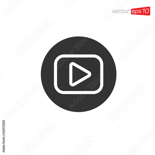 Free Download Play Media Icon Design Vector - GFXLoad