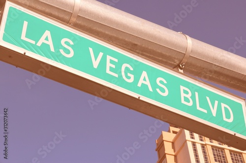 Photography Vegas - Las Vegas B, d. Vintage filter color tone.