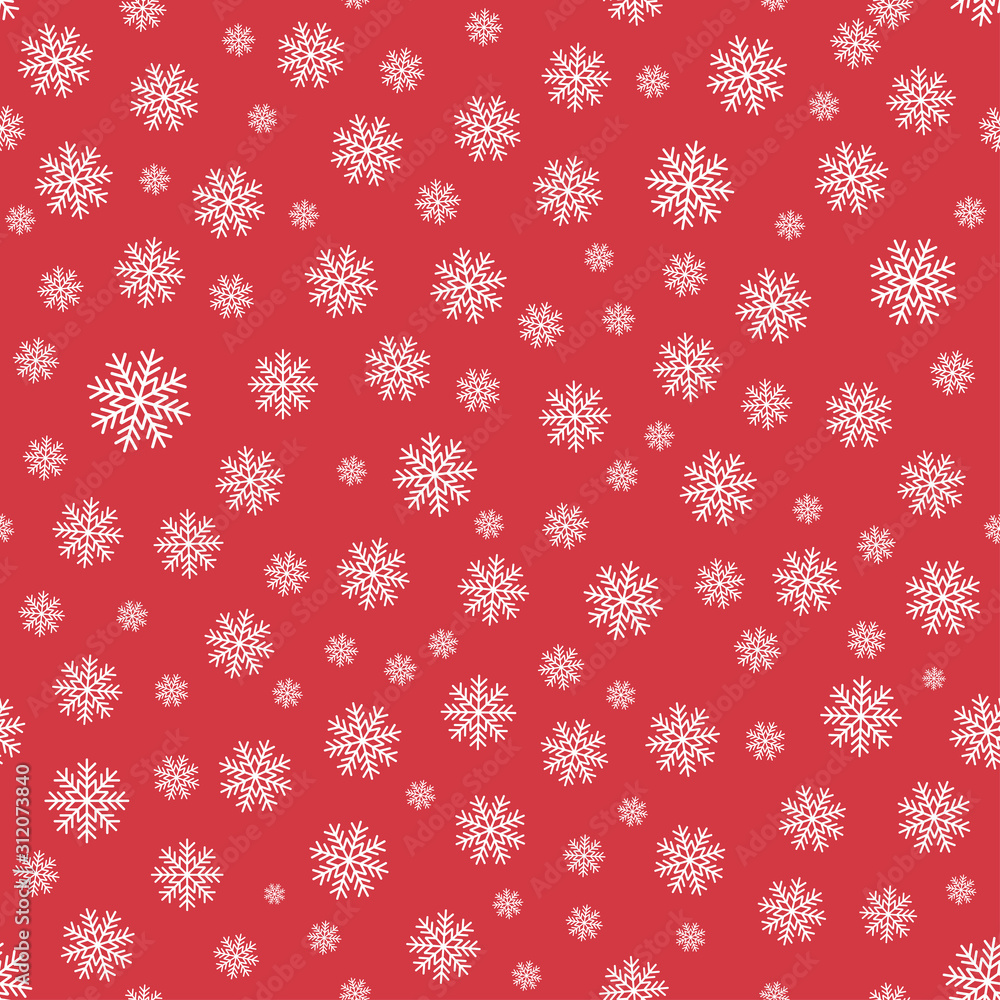 Snowflakes seamless repeat pattern for wrapping paper.Christmas pattern.