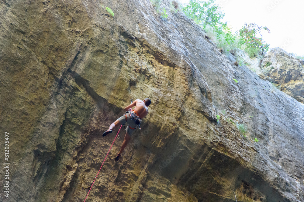 Prohodna cave, climbing on the eyes