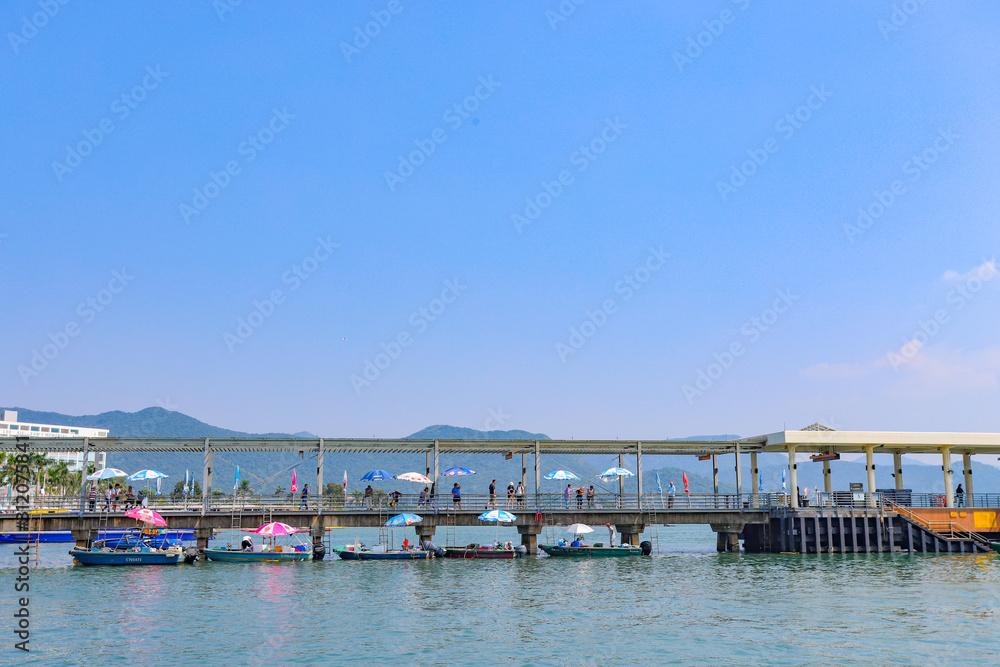 view of pier in sai kung