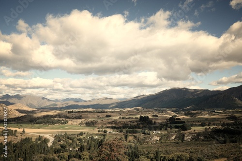 New Zealand landscape. Vintage filtered colors.