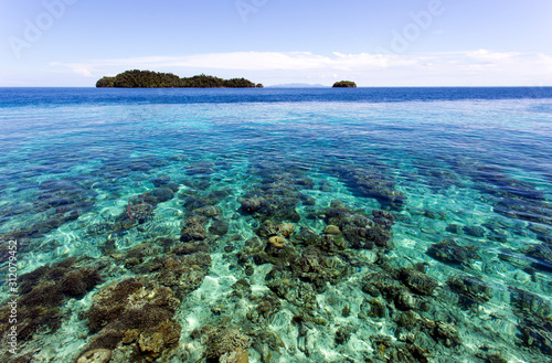 Beautiful sea in front of Togian islands
