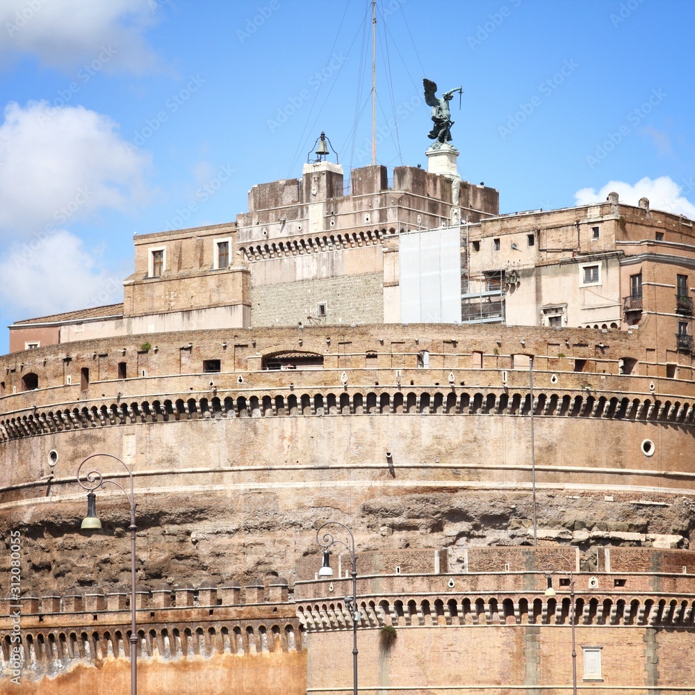 Rome castle. Italian landmark.